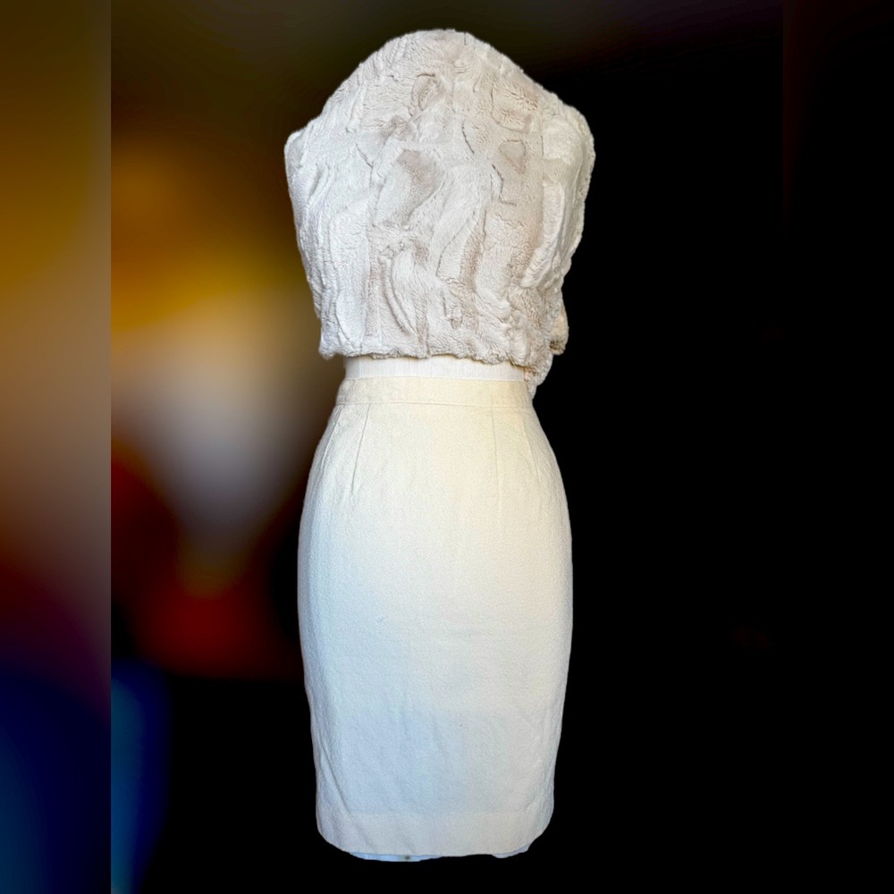 Vintage high waist cream skirt
